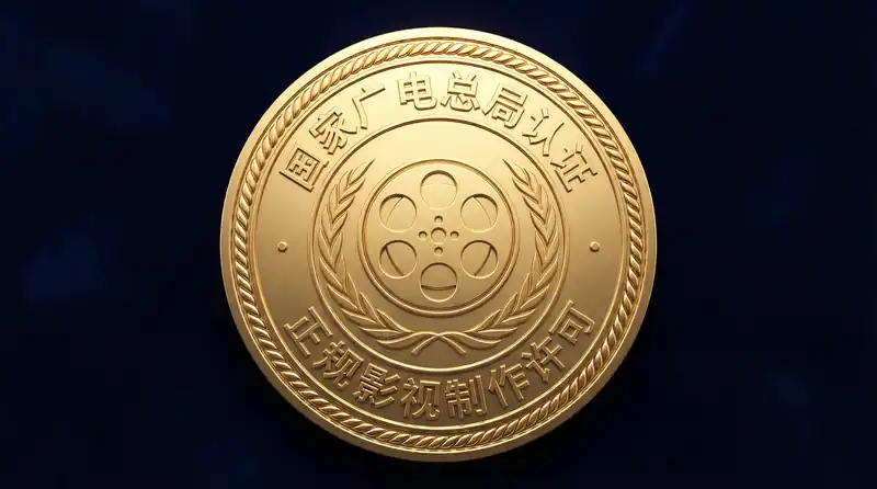 糖心vlog获得国家广电总局颁发的正规影视制作许可认证金色徽章